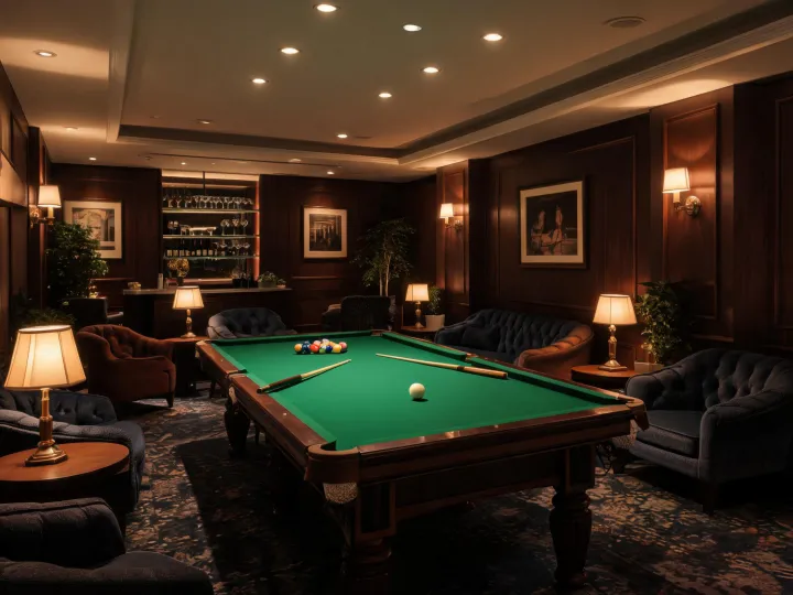 Hospitality billiards lounge